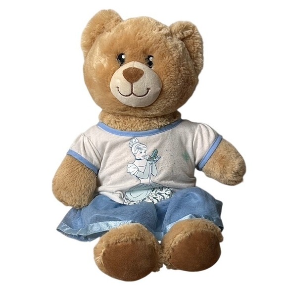 Build-A-Bear Workshop Other - Build A Bear Workshop Disney Cinderella Teddy Bear Plush Tan Blue Outfit Tutu